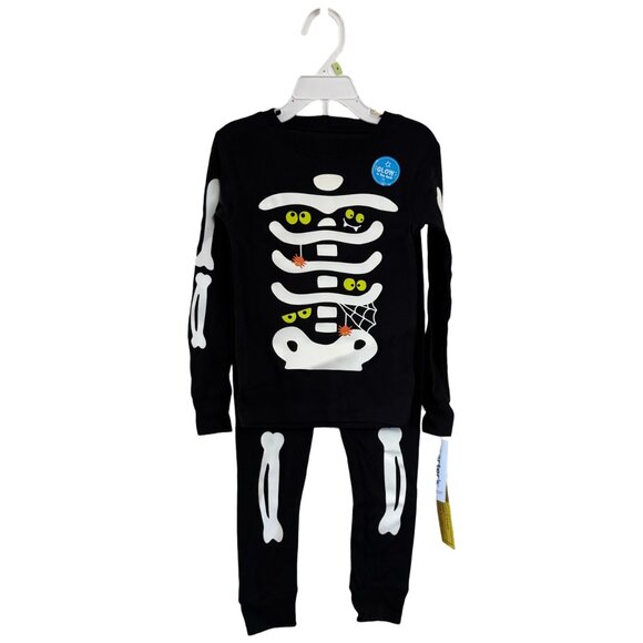 NWT Carter's Baby Halloween Skeleton Glow-in-The-Dark Pajama Set - Picture 1 of 2